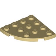 LEGO 樂高 30565 沙色 圓弧 轉角薄板 Plate Round Corner 4x4 4570516