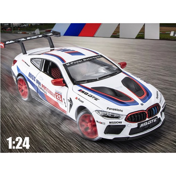 「車苑模型」建元 1:24 BMW  M8 GTE 賽道版  聲光 迴力