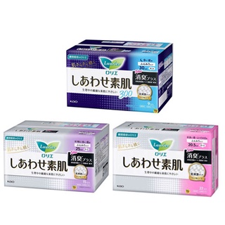 【JPGO】日本製 kao花王 Laurier蕾妮亞 素肌瞬間吸收消臭衛生棉 無香料~