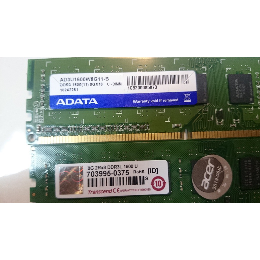 桌機 用 創見  DDR3L 1600 U 8G  威剛 DDR3 1600 8G  記憶體