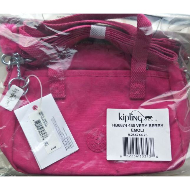 全新正品 KIPLING hb6874 VERY BERRY EMOLI 小斜背包 手提包