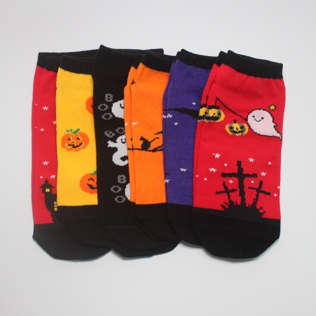 【WAJI】萬聖節主題襪 直版襪 襪子 女襪 兒童襪 棉質 台灣製造