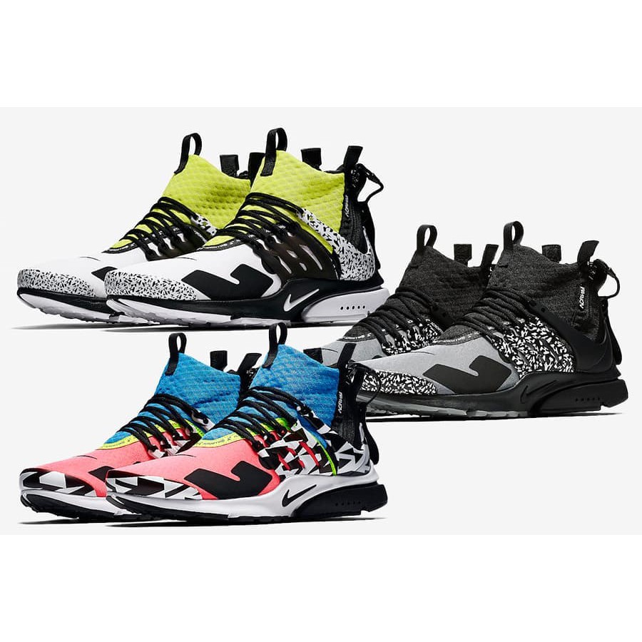 柯拔 Acronym x Nike Air Presto Mid AH7832-001 黑 100 白 600 粉