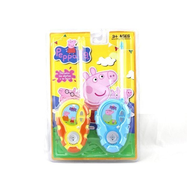 {J&amp;E精品}peppa pig 佩佩豬 粉紅豬小妹 兒童寶寶可真實對話無線對講機 玩具