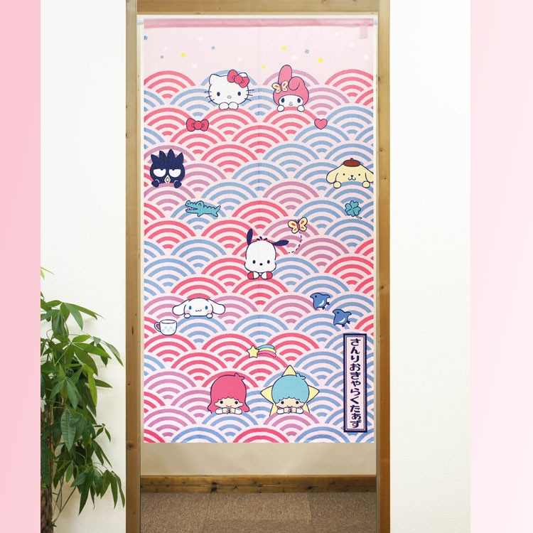 Hello Kitty Sanrio人物 和風門簾 輕鬆改變居家風格 裝飾 日本製正版 150cm ck912