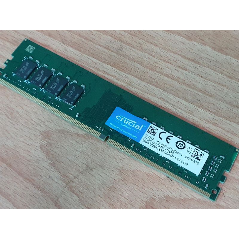美光 DDR4-2666 16G 單條雙面16G