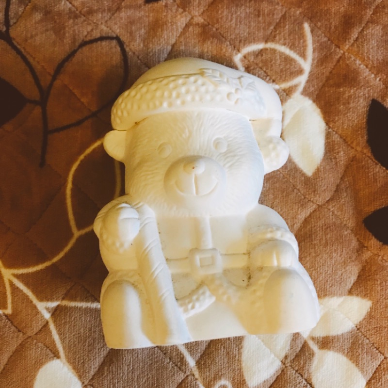 陶瓷熊 存錢筒 DIY自行上色 聖誕款