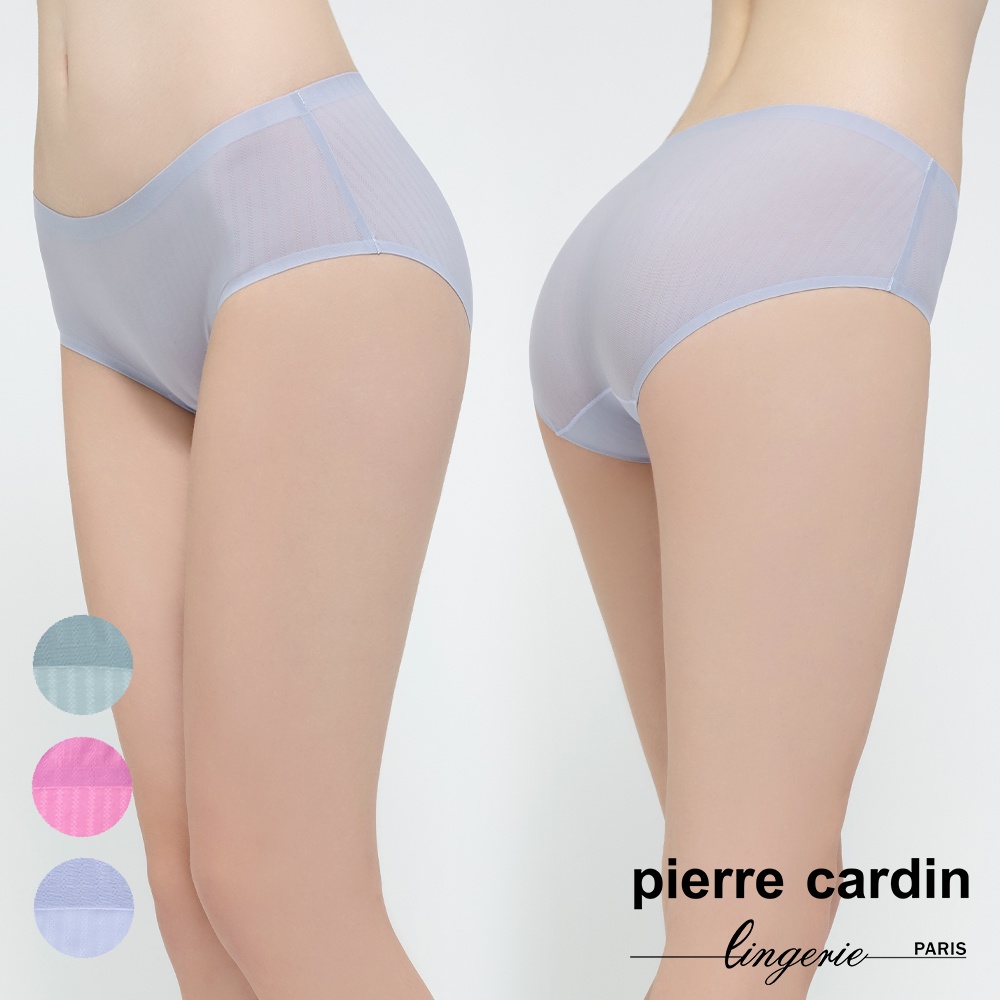 【pierre cardin 皮爾卡登女性內衣】典雅織紋細孔無痕平口褲