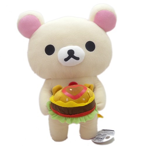 41+ San-X 拉拉熊 牛奶熊款 美味漢堡系列 造型玩偶娃娃 SS7843