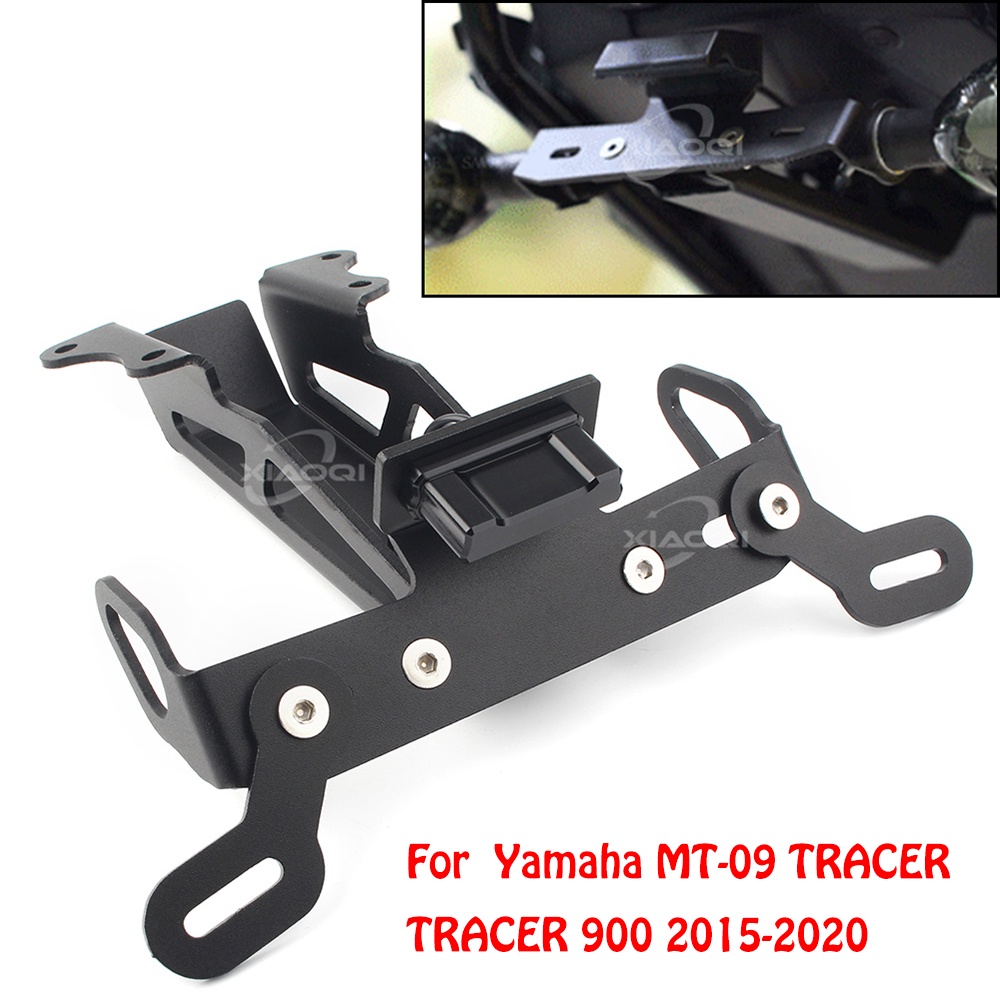 山葉 車牌架支架尾部整潔消除器註冊支架帶 LED 燈適用於雅馬哈 MT09 MT-09 Tracer 900 Trace