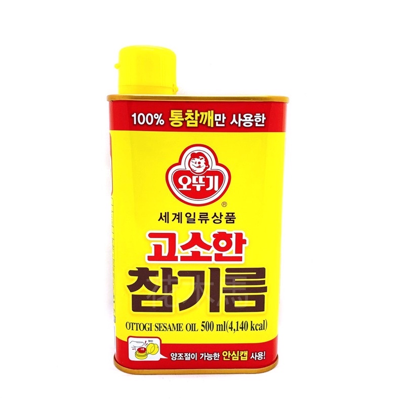 韓國不倒翁100%純芝麻油 500ML～現貨