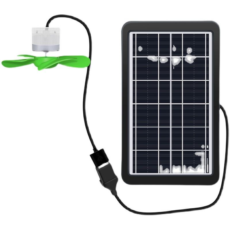 優等品@多肉通風風扇寵物植物學生小電扇迷你太陽能usb小吊扇充電寶戶外