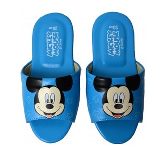 Disney米奇兒童室內皮拖–MK5686寶藍色18cm~22cm