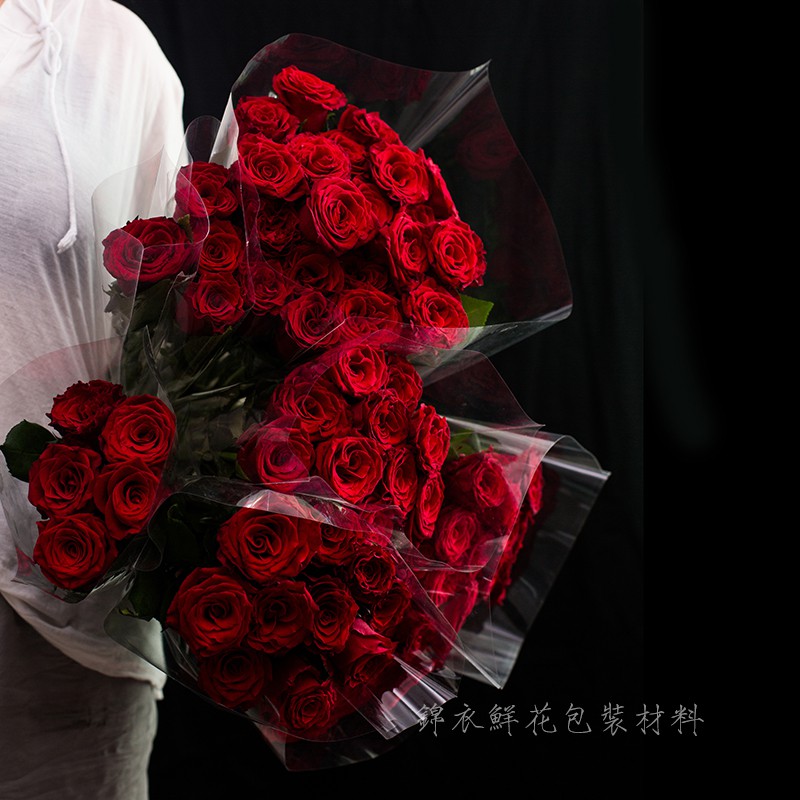 促銷 透明多支袋高透玻璃紙地攤花束套袋鮮花包裝月花周花簡約網紅錦衣 334 Tw 蝦皮購物