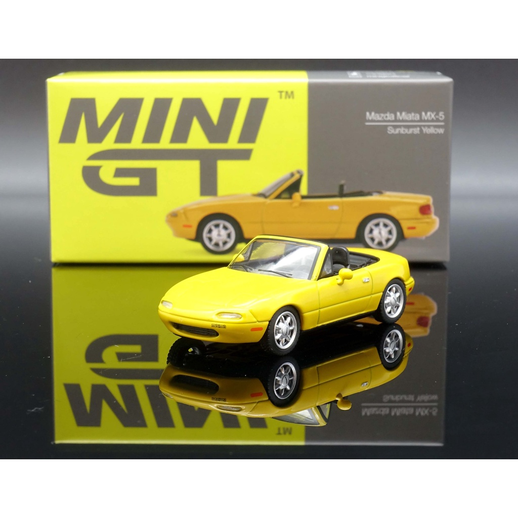 【MASH】現貨特價 Mini GT 1/64 Mazda Miata MX-5 (NA) 黃  #392 左駕
