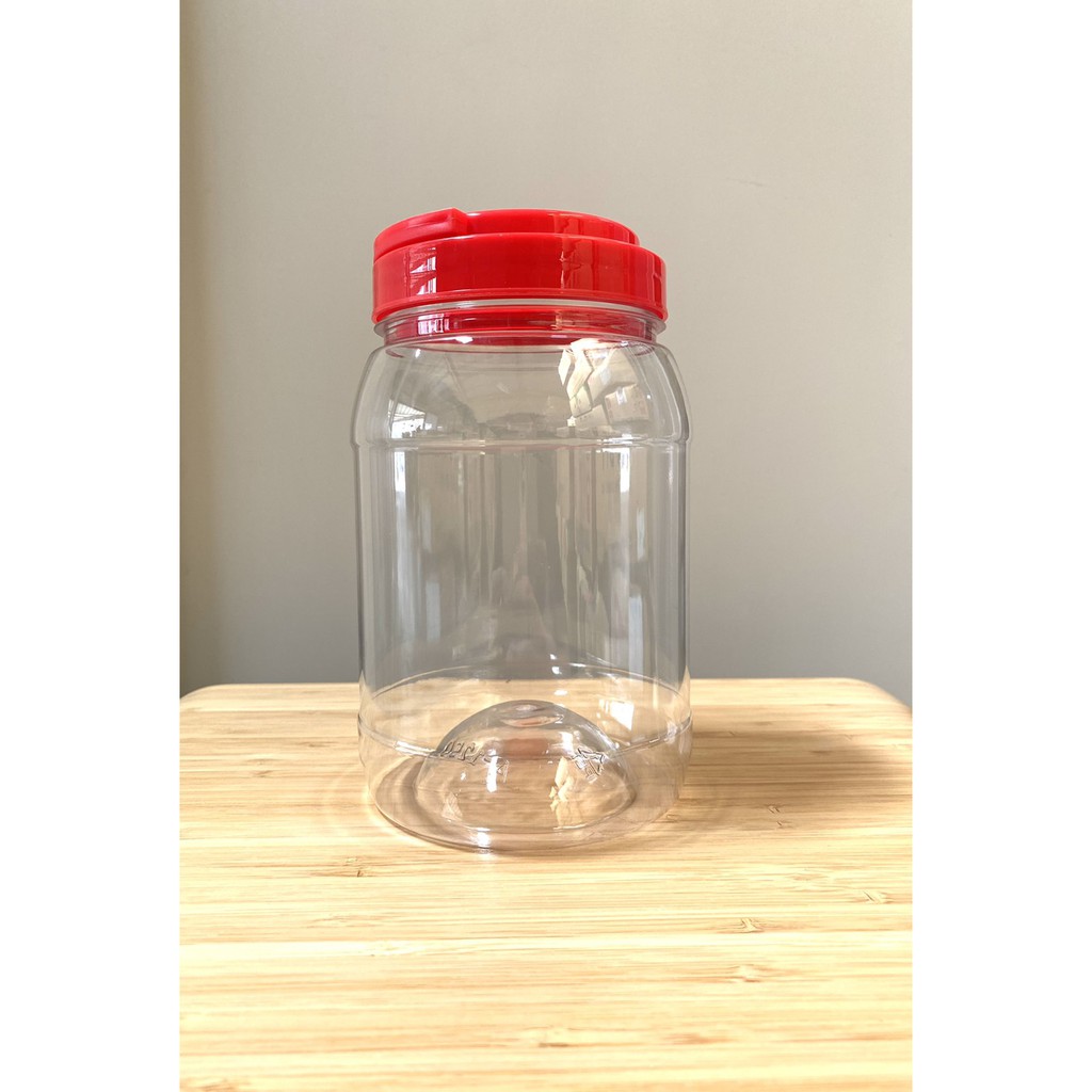 圓瓶1250 台灣製高質感塑膠瓶 塑膠罐 廣口瓶 鋁蓋瓶 糖果罐 餅乾罐 醃製罐
