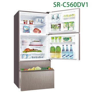 SANLUX臺灣三洋【SR-C560DV1】560公升四門變頻電冰箱(標準安裝) 大型配送