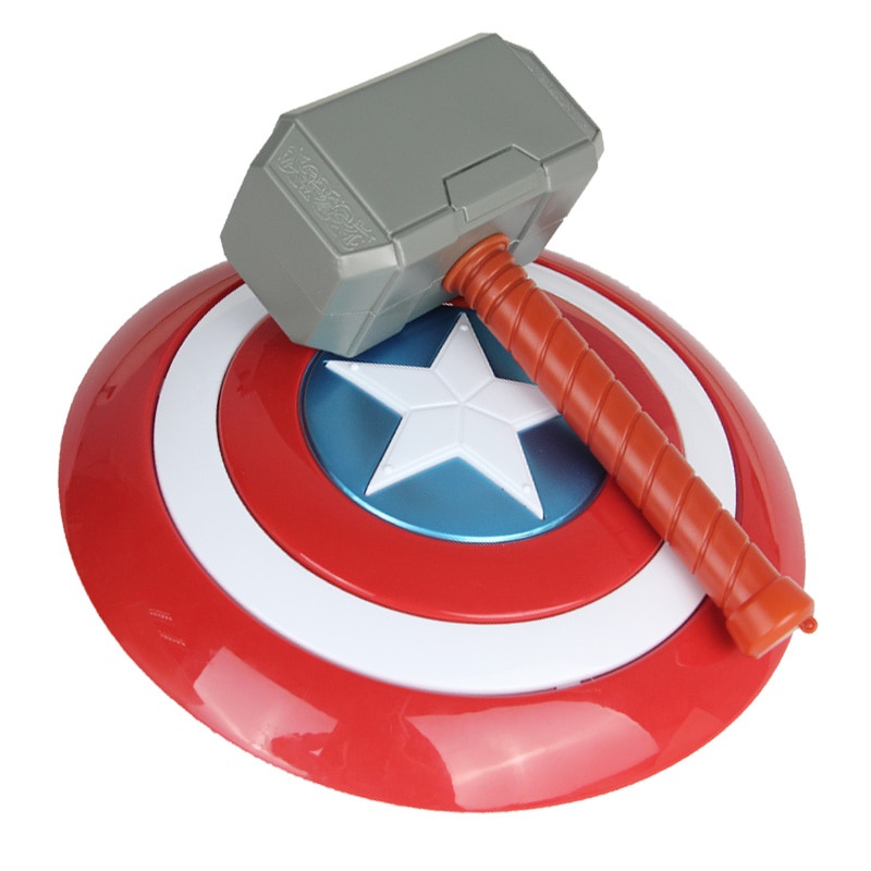 Marvel Avengers Endgame 美國隊長盾牌雷神錘動作人物兒童玩具萬聖節角色扮演道具