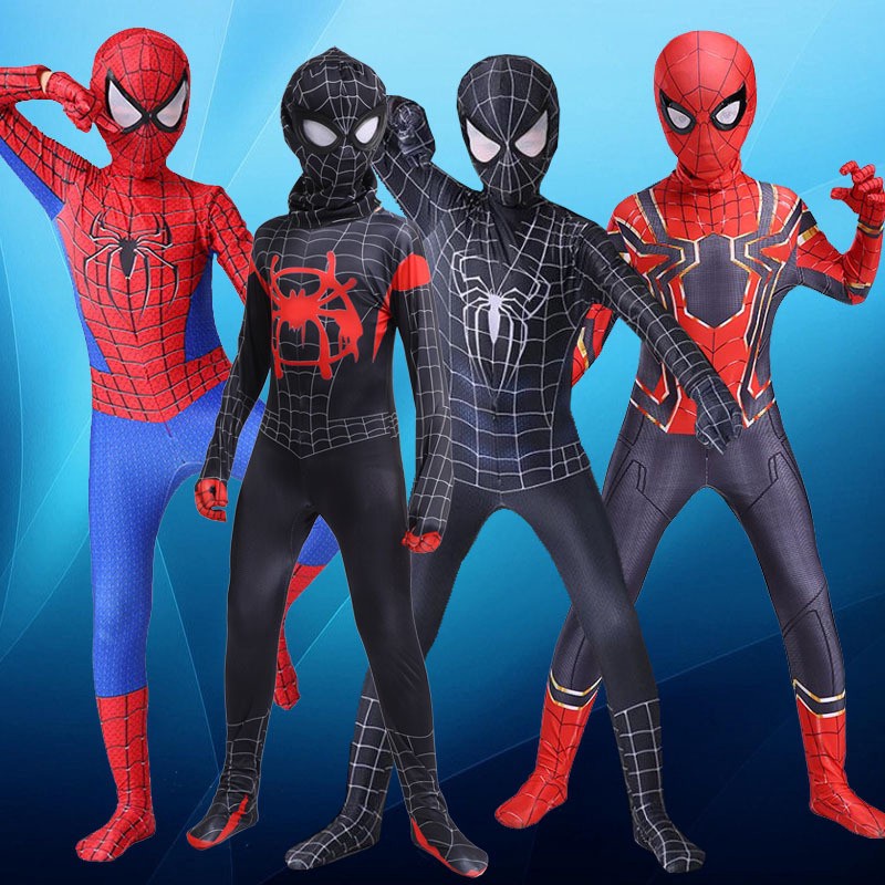 兒童聖誕節服裝 蜘蛛人服飾 復仇者聯盟服裝 超級英雄衣服 cosplay鋼鐵蜘蛛人 學校變裝派對表演服 交換生日禮物