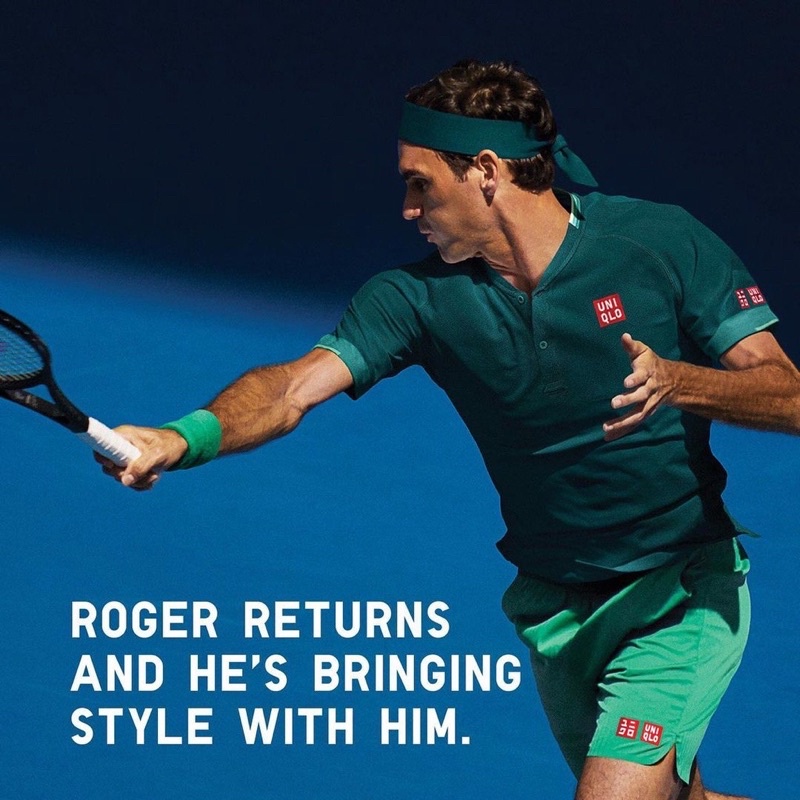 ［二手］UNIQLO 優衣庫 費德勒 Roger Federer 2021 杜哈、卡達賽戰袍 球衣 M號