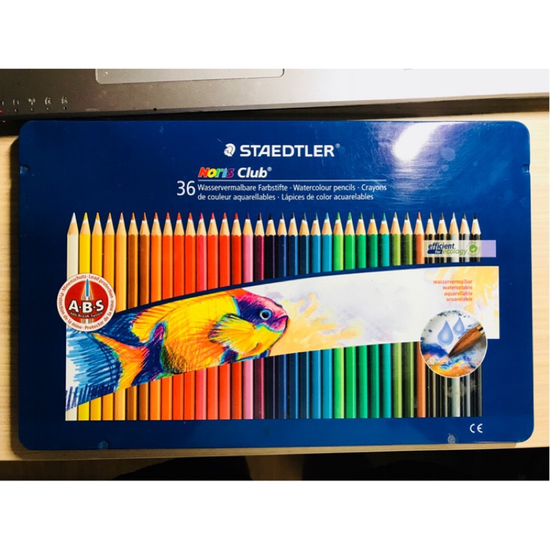 施德樓 STAEDTLER 36色水性色鉛筆（二手）