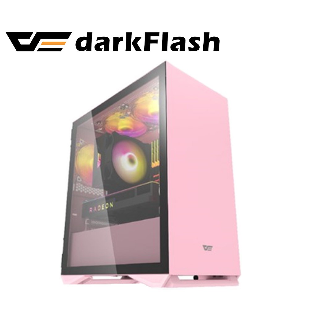 darkFlash DLM22 M-ATX 電腦機殼/機箱(含A.RGB風扇 *1)-粉 現貨 廠商直送