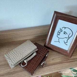 【現貨+預購】Tintin Korea。正韓 bucks & leather 真皮拉鍊卡夾 錢包 零錢包 短夾 B08