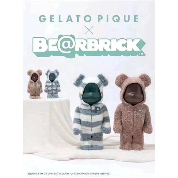 全新現貨Bearbrick gelato pique 睡衣熊