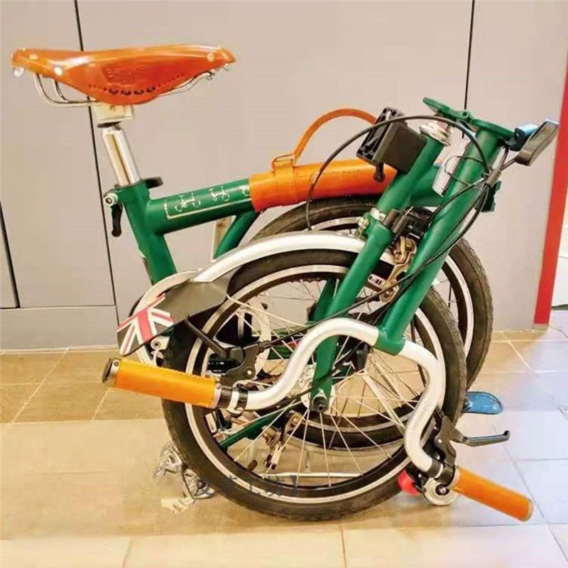 台灣直發AGEKUSL自行車提車帶真皮帶自行車車架皮套定制的復古的Brompton Pike 3 Sixty 折疊自行