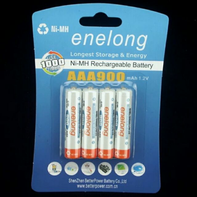 enelong 倍特力 AAA 4號充電電池 低自放 900mah 一卡4顆裝