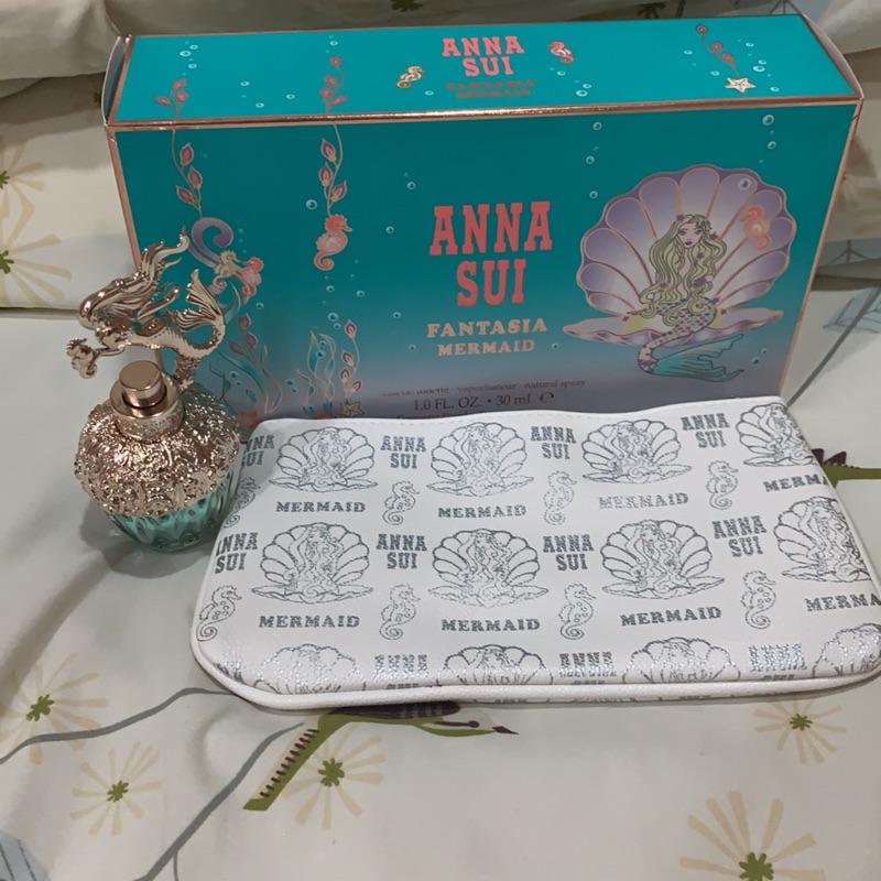 全新 Anna sui 美人魚🧜‍♀️淡香水30ml禮盒
