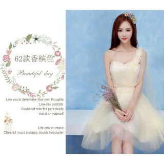 禮服 伴娘禮服 小禮服 單肩禮服 無袖禮服 洋裝 婚紗 小禮服