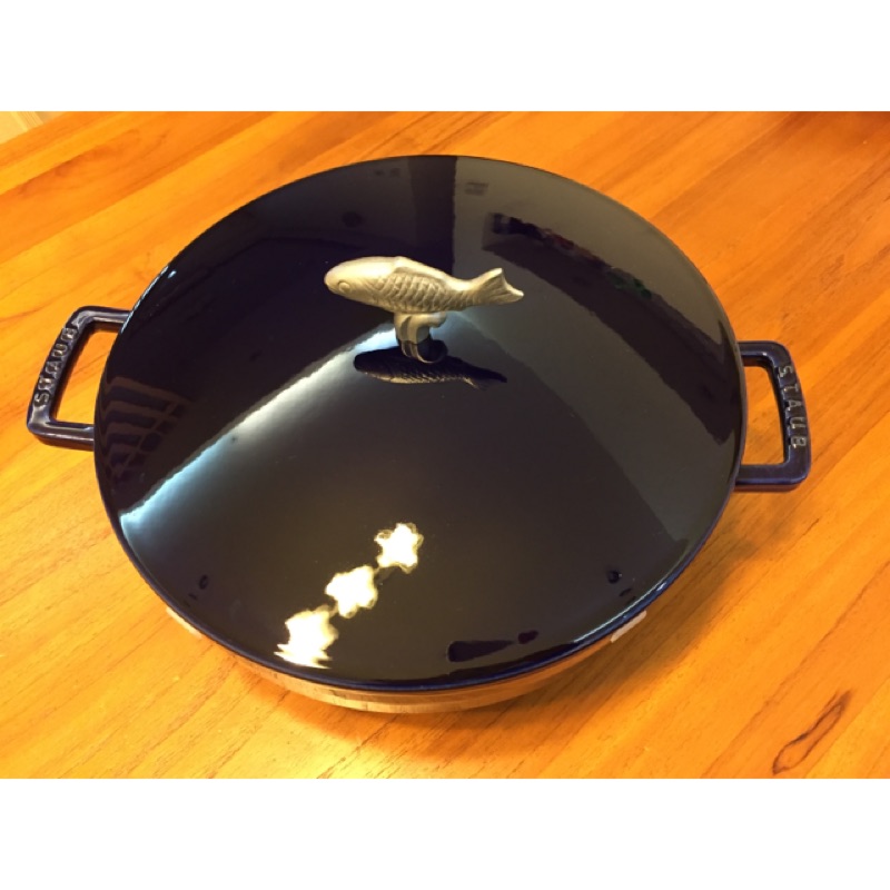 Staub 28cm 魚鍋 深藍色