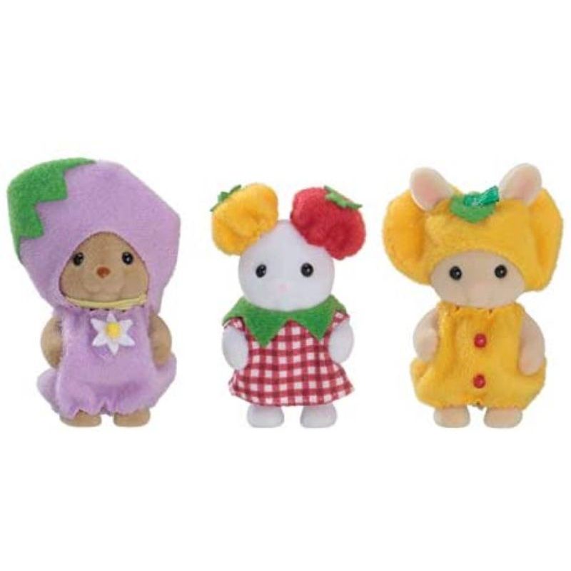 森林家族【現貨 可刷卡】蔬菜寶寶三人組  ( 35週年限定 )   海狸寶寶  棉花糖(糖果鼠)寶寶 牛奶兔寶寶