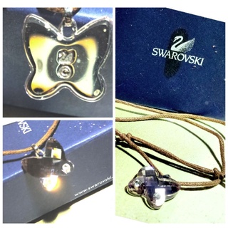全新SWAROVSKI 水晶鑽項鍊+贈紫晶十字架項鍊