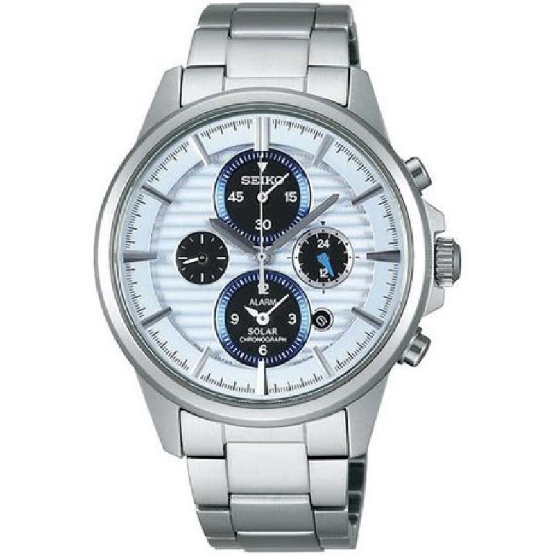 商城出貨🚚免運優惠✨  SEIKO 精工 蔚藍風格太陽能三眼計時腕錶 V174-0AA0B/SBPY027J
