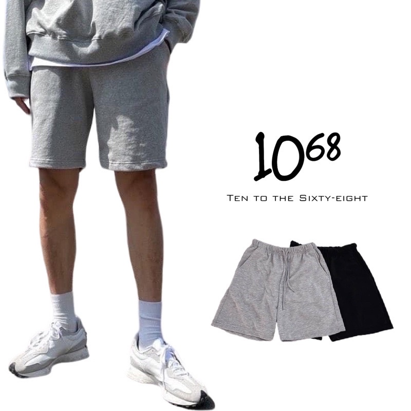『1068』韓國 素面棉短褲 棉質 基本款 抽繩 運動褲 棉褲 休閒 棉短褲 男生寬鬆短褲 穿搭必備 短褲 A83294