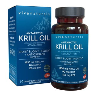 🔹🔹Viva Naturals Krill Oil 1250mg 60顆 頂級磷蝦油 委任物流服務