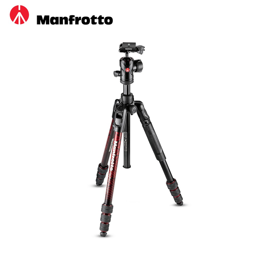 Manfrotto Befree Advanced 鋁合金旋鎖三腳架套組 紅色 MKBFRTA4RD-BH