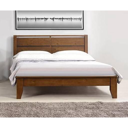【萊夫家居】NC-21-1C：胡桃色3.5尺抽屜單人床【台中家具】床架 兒童床 床台 學生床 杉木實木床 床板高度可調整