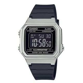 CASIO 簡約復古 方形數字大型液晶錶面 W-217HM-7B