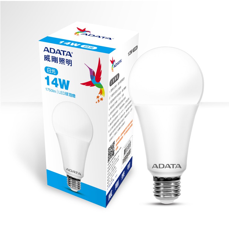 ADATA威剛14W高效能LED球泡燈-白光 14W65C/黃光 14W30C~限超商取貨