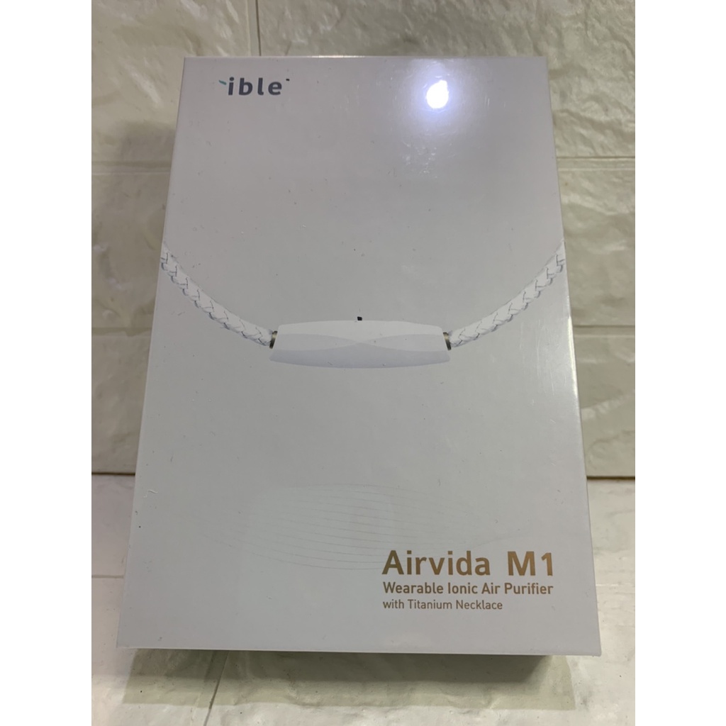 全新 Airvida M1 白色 鈦項圈 編織繩 超輕量穿戴負離子 空氣清淨機 50cm