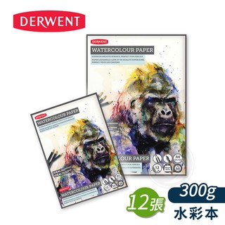 DERWENT英國德爾文 水彩本 水性色鉛筆專用紙 12張 300g A5/A4 單本 『ART小舖』