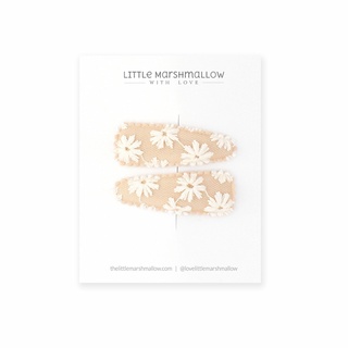 Little Marshmallow 髮夾 - Tulle cream floral
