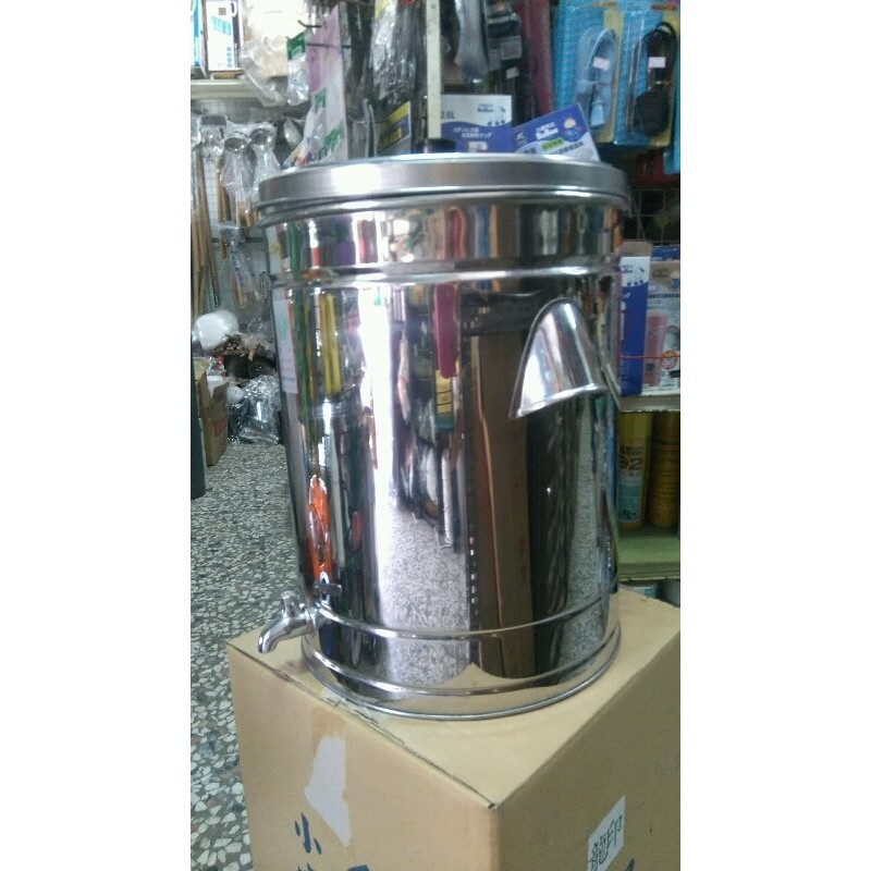 【綠海生活 】附發票 龍印 茶桶 28cm /17L/單層,無保溫  金龍茶桶 白鐵茶桶 不銹鋼茶桶