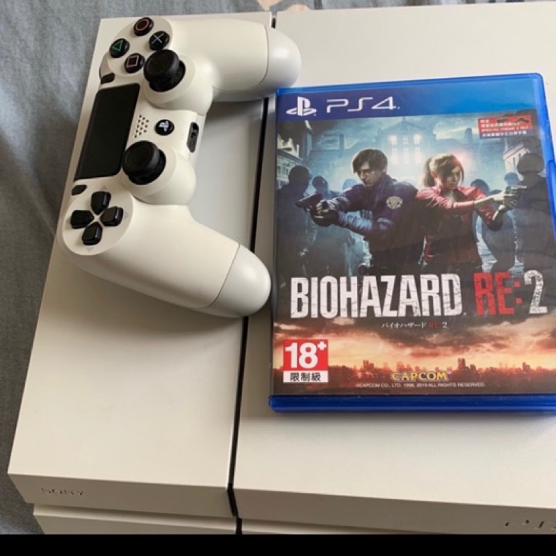 PS4 1207 CUH-1207型 500GB 冰河白 遊戲主機 雙手把 10片遊戲