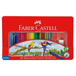 +富福里+德國 輝柏 Faber-Castell 48色 鐵盒 水性 色鉛筆 工具組 115939 水性鉛筆