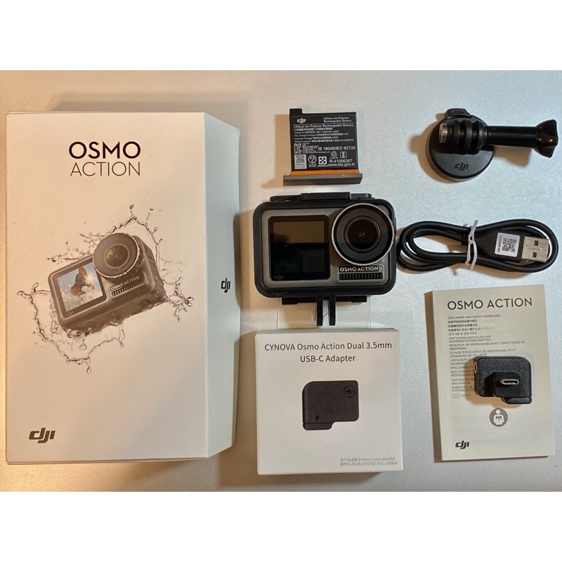 DJI OSMO Action 轉接座 3.5mm 外接麥克風 運動攝影機 二手