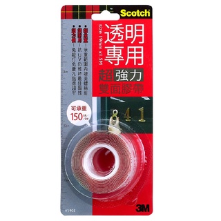 3M V1905 超強力雙面膠帶18mm X 3yd-1PC個 x 1【家樂福】